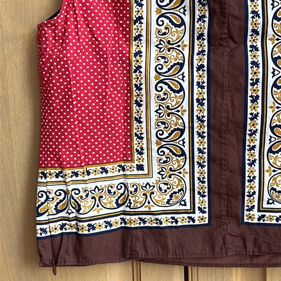 Vintage new Miu Miu 90's Y2K boho cottagecore paisley polka dot boxy crop tank - Picture 7 of 11